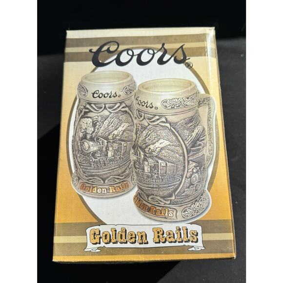Coors Beer Stein Rocky Mountain Iron horse Collection Golden Rails New n Box COA - Picture 1 of 10